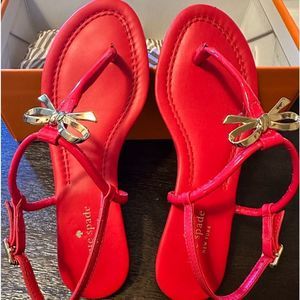Kate Spade Tracie Bow Sandals Red
